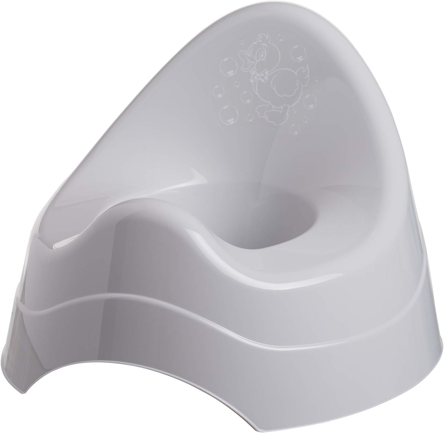 Baby Kids Toddler Plastic Potty Toilet Seat Chair Trainer Training Seat Feet for Boys and Girls Grey Duck