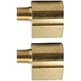 Legines Brass Inverted Flare Fitting, Barstock Brake Line 90 Degree Male Elbow, 1/2" Tube OD x 1/2" NPT Male, Pack of 2