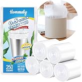 0.5 Gallon 250 pcs Mini Clear Trash Bags, Tiny Strong Garbage Bags,Small Plastic Bags for Desktop Trash Bin, Tiny Bathroom Trash Can Bin Liners,Mini Bags for Waste Basket Liner,Fit 2 Liters-Clear
