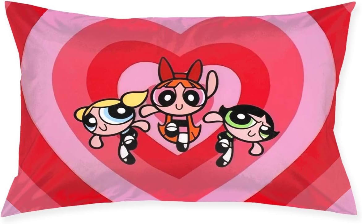 Amazon Com Pillow Cases The Powerpuff Girls Love Throw Cushion