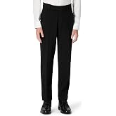 Calvin Klein Boys Flat-Front Bi-Stretch Dress Pant, Straight Leg Fit, Belt Loops &amp; Front Pockets