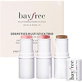 bayfree 3 PCS Makeup Cream Contour Stick Set, Highlighter Stick & Bronzer Stick & Blush Stick, Long Lasting, Natural Face Contour, Dewy & Matte Finish, Multi Stick Trio for All Skin