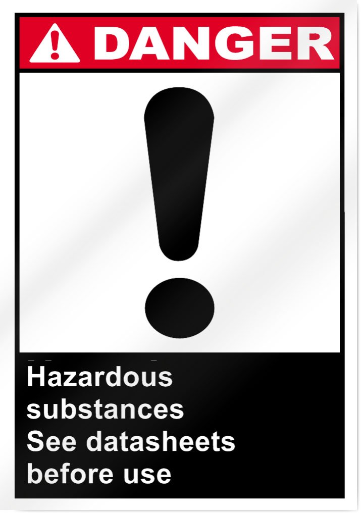 Hazard labels must be in the form of a square