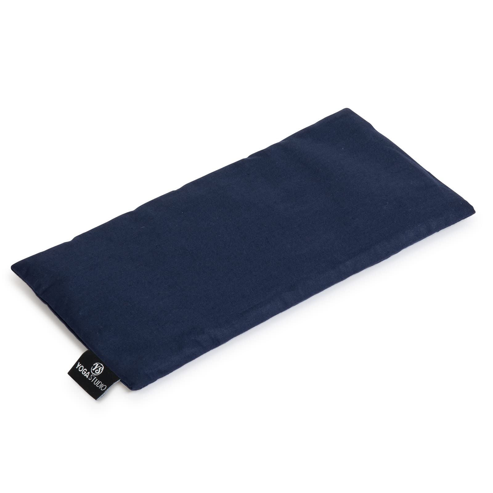 Yoga Studio Eye Pillow | 100% Organic Cotton Cover | Organic Lavender & Linseed Yoga Pillow | Stress Relief Weighted Eye Mask, Relaxation, Aromatherapy, Tired Eyes (Navy Blue)