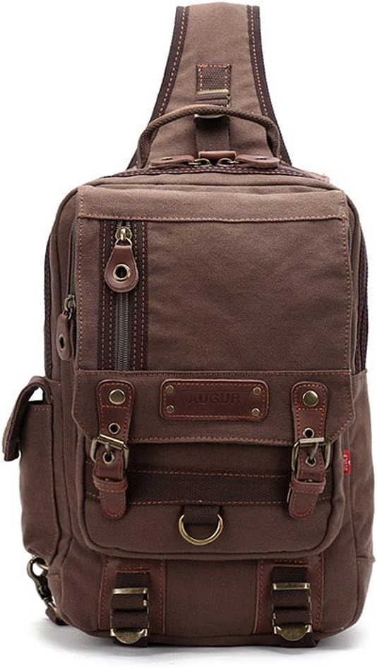 Alyssa Mulder Canvas Men Boys Classical Single Shoulder Cross Body Bag, Bronze