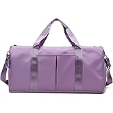 AMXNX Gym Bag for Women Sports Duffle Large Wet Pocket with Shoe Compartment Overnight Weekender Carry on Bag Travel Sport