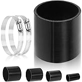 Glarks 3inch (76mm) ID Straight Coupler Silicone Hose 4inch(100mm) Length 4-Ply Reinforced High Performance with 2Pcs 72-95MM