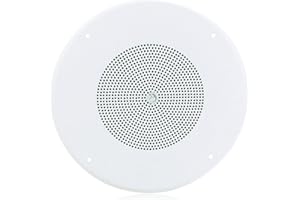 AtlasIED 8" Dual Cone in-Ceiling Speaker with 25V/70V 5-Watt Transformer and 62-8 Baffle