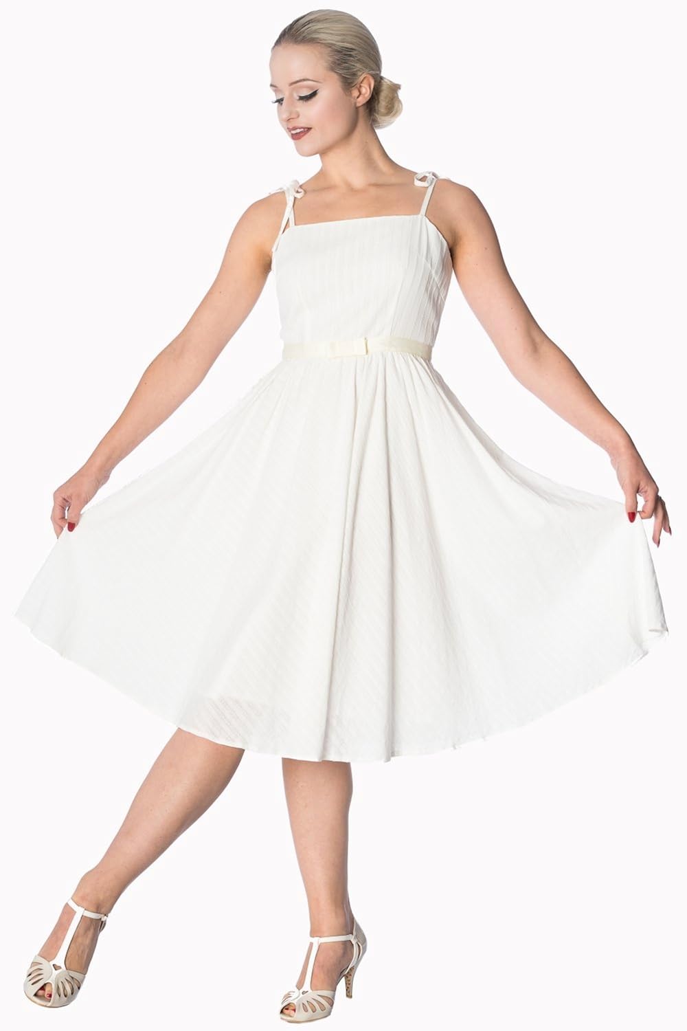 white strappy sundress