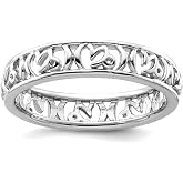 JewelryWeb 925 Sterling Silver Stackable Capricorn Zodiac Ring Stackable Ring for Women