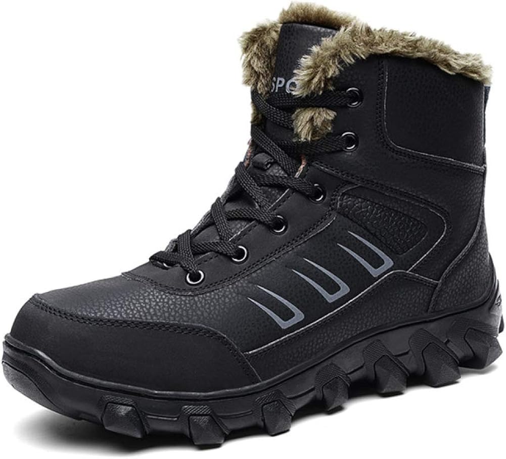 Bigfanshu Men's Winter NonSlip Snow Boots Fashion Comfortable Cotton Outdoor Waterproof Warm