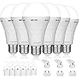 Ostwiki Emergency Rechargeable Light Bulbs,6 Pack Battery Operated Backup Light Bulb for Power Outage Camping Outdoor Hurrica