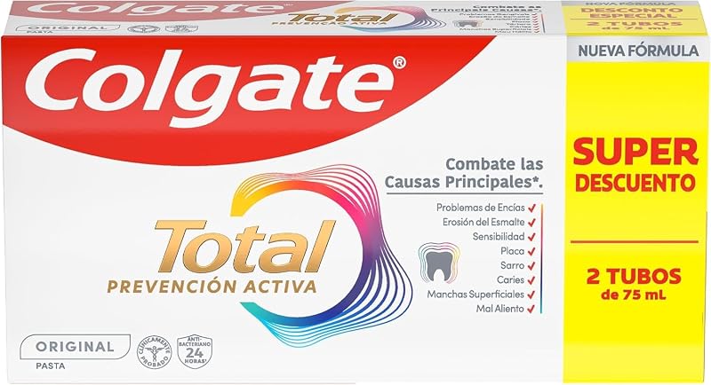 Total Prevención Activa Original Pasta de Dientes 2x75ml