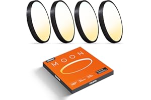 TALOYA Dimmable Led Ceiling Light 4 Pack, 3000/3500/4000/5000/6500K Selectable 12 Inch Black Flush Mount Light Fixtures