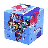 Speed Cube World Map Design Magic Cube Puzzle,IQ