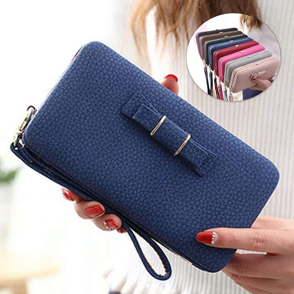 getko with device women's leather wallet(blue)