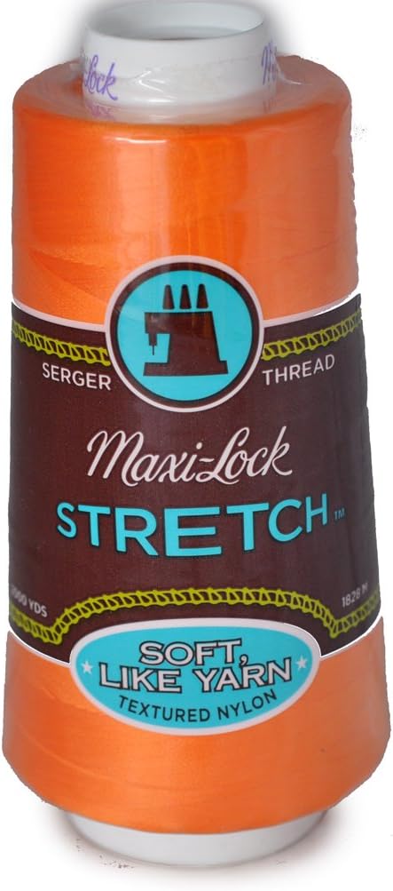 A&E Maxi Lock Stretch Textured Nylon Papya Serger Thread MWN-44149