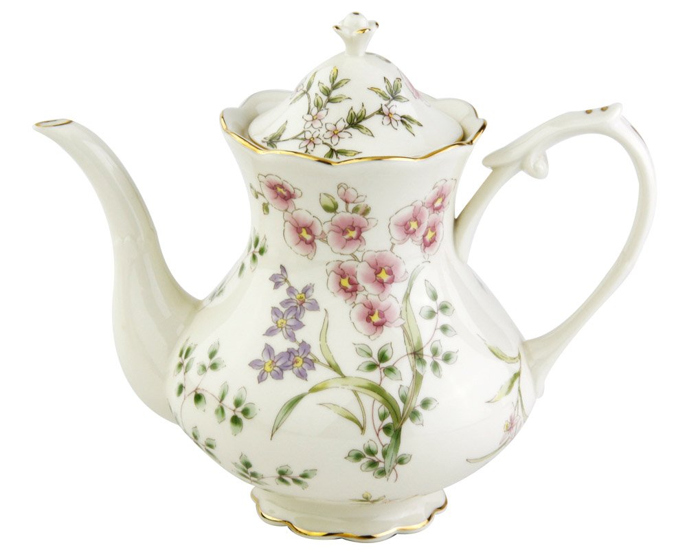 Gracie China Victorian Pink Floral 32 Ounze Tea Pot