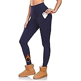 DHSO Warm Fleece Lined Leggings Women with Pockets- Thermal Winter High Waisted Yoga Pants Tummy Control Soft for Workout
