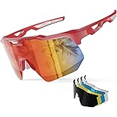 HAAYOT Polarized Sports Sunglasses for Men Women Youth Baseball Cycling Running Softball Biking Glasses 5 Lenses