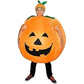 AOGOYO Inflatable Pumpkin Costume Funny Blow up Costume for Cosplay Party Christmas Halloween Suit Fancy Dress Jumpsuit