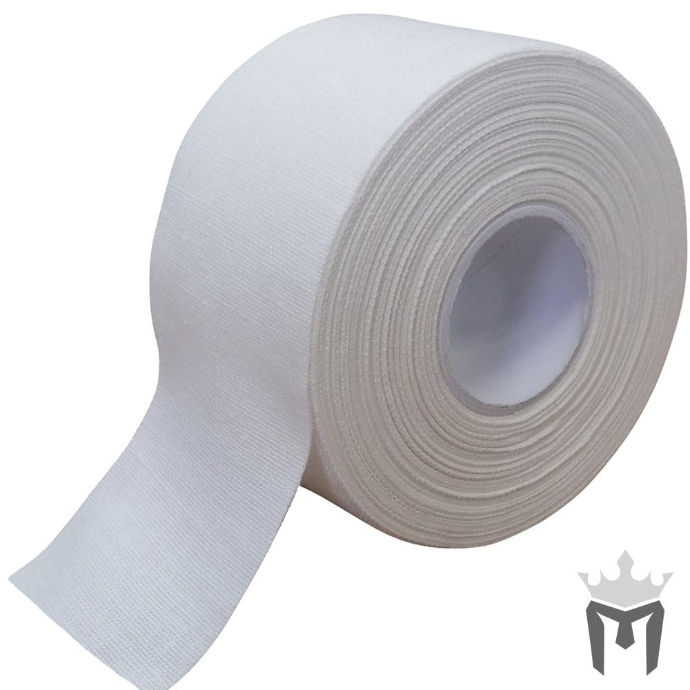 Meister Premium Athletic Zinc Oxide Trainer's Tape for Sports and Medical - 13.7m x 3.8cm - White - 6 Rolls