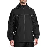 ZITY Men's Rain Jacket Waterproof with Hood Lightweight Windbreaker Jacket for Men Breathable Mesh Raincoat for Hiking Golf