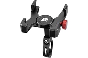 ROCKBROS Bike Phone Holder, Aluminum Bike Phone Mount Holder,Handlebar Mounted Cell Phone Holder for 4.7-7.1 Inch Phones Handlebar Mount