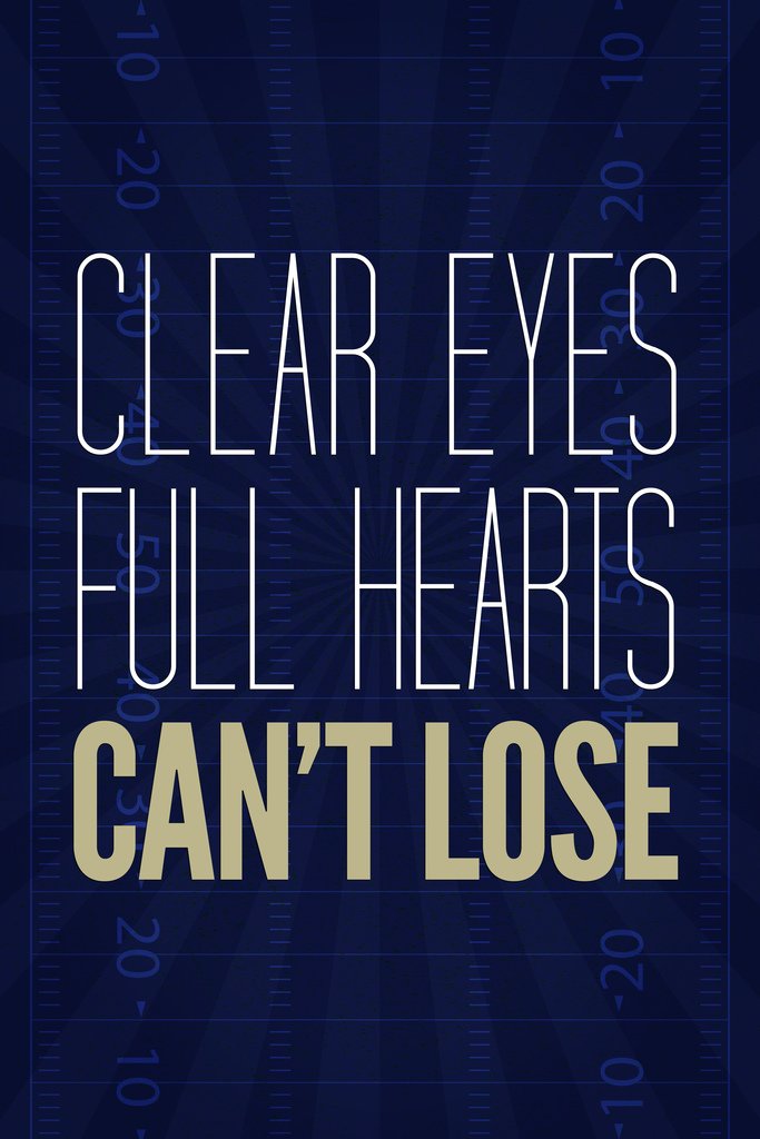 Clear Eyes Full Hearts Cant Lose Motivational Cool Wall Decor Art Print Poster 12x18