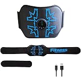 ABS Stimulator Abdominal, MHD TENS EMS Muscle Stimulator for Muscle Conditioning, Ideal for Core Strength and Abs/Arms/Legs Fitness Training at Home or Gym