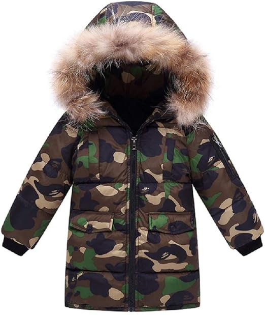 camo parka fur hood