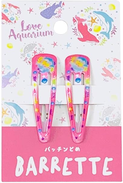 Amazon Co Jp ヤエックス 水族館 限定 Love Aquarium ぱっちんどめ パッチンどめ パッチンピン バレッタ ヘアピン ピン キッズ 女の子 アクセサリー かわいい ピンク おしゃれ パステル かわいい マリン おもちゃ