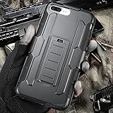 iPhone 8 Plus / 7 Plus Case, Cocomii Robot Armor NEW [Heavy Duty] Premium Belt Clip Holster Kickstand Shockproof Hard Bumper Shell [Military Defender] Full Body Dual Layer Rugged Cover Apple (Black)
