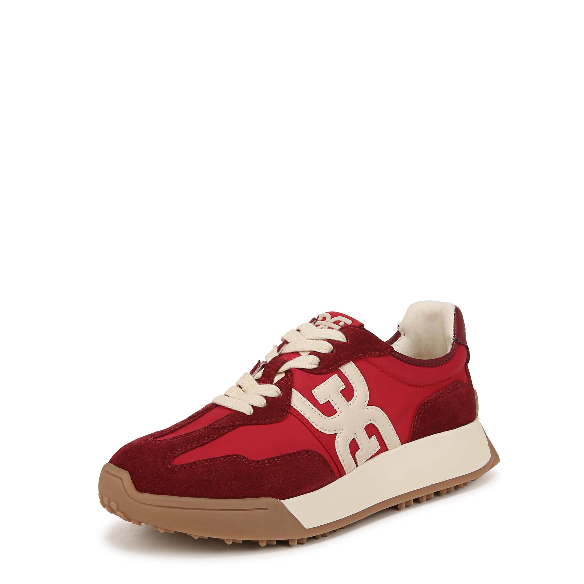 Sam Edelman Women's Langley Sneaker Deep Scarlet 5 Medium Image