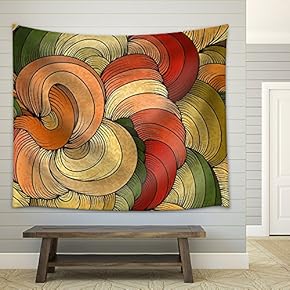 Vector - Seamless Abstract Pattern - Fabric Wall Tapestry Home Decor - 51x60 inches