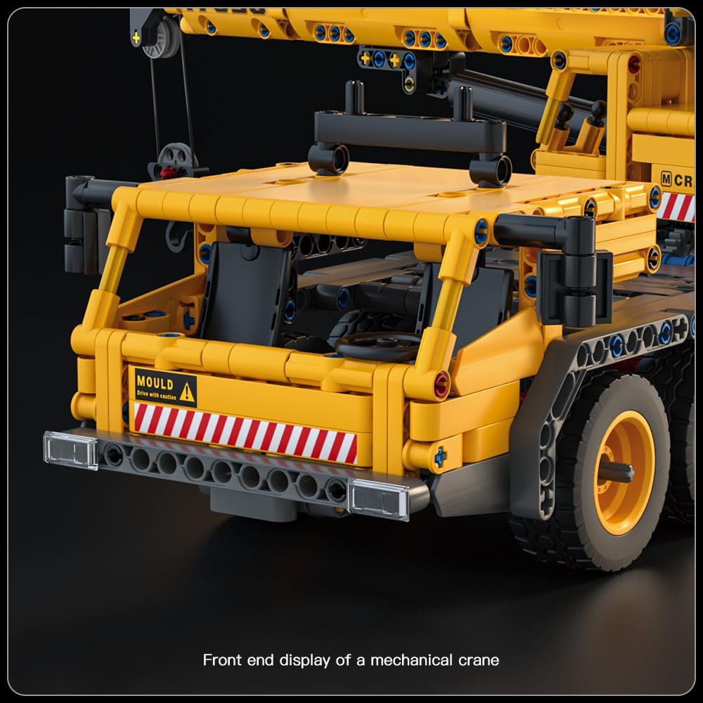 Mould King Technik 17058 Mechanischer Kran Bausteine Spielzeug Statische Version 997 Teile Klemmbausteine LKW Kranwagen Spielzeug Geschenk Für Kinder Ab 8 Jahre (Ohne Motor) 7