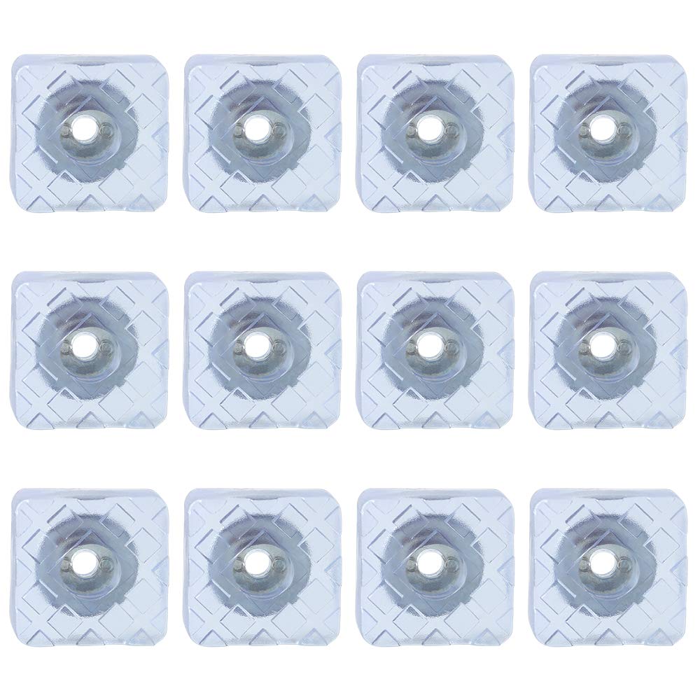 Sayayo Non-Slip Rubber Feet for Garden Furniture Chairs, Floor Protector Pads 22MM*22MM, 12 Pcs White, EJD200W-12P