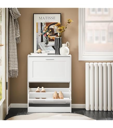 Amazon.com: IKEA Hemnes Shoe Cabinet With 2 Compartments, White