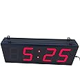 BTBSIGN 4'' Double Sided LED Wall Clock Digital Countdown Clock