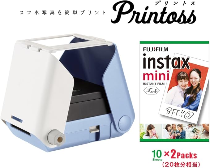 Amazon スマホ用 チェキ簡単プリンター プリントス Sora Tpt 03so フイルム枚 プチカードファイル1冊セット インスタントカメラ 通販