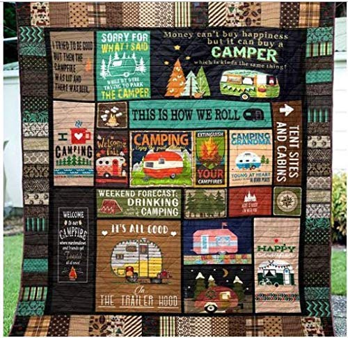 melysUS Camping Blanket Quilt,Indoor/Outdoor Camping Blanket,Outdoor Lightweight Packable Down Blanket for Traveling, Picnics, Beach Trips, Concerts (38"x45")