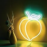 Moweek Fruit Peach Led Neon Signs Teen Room Decor