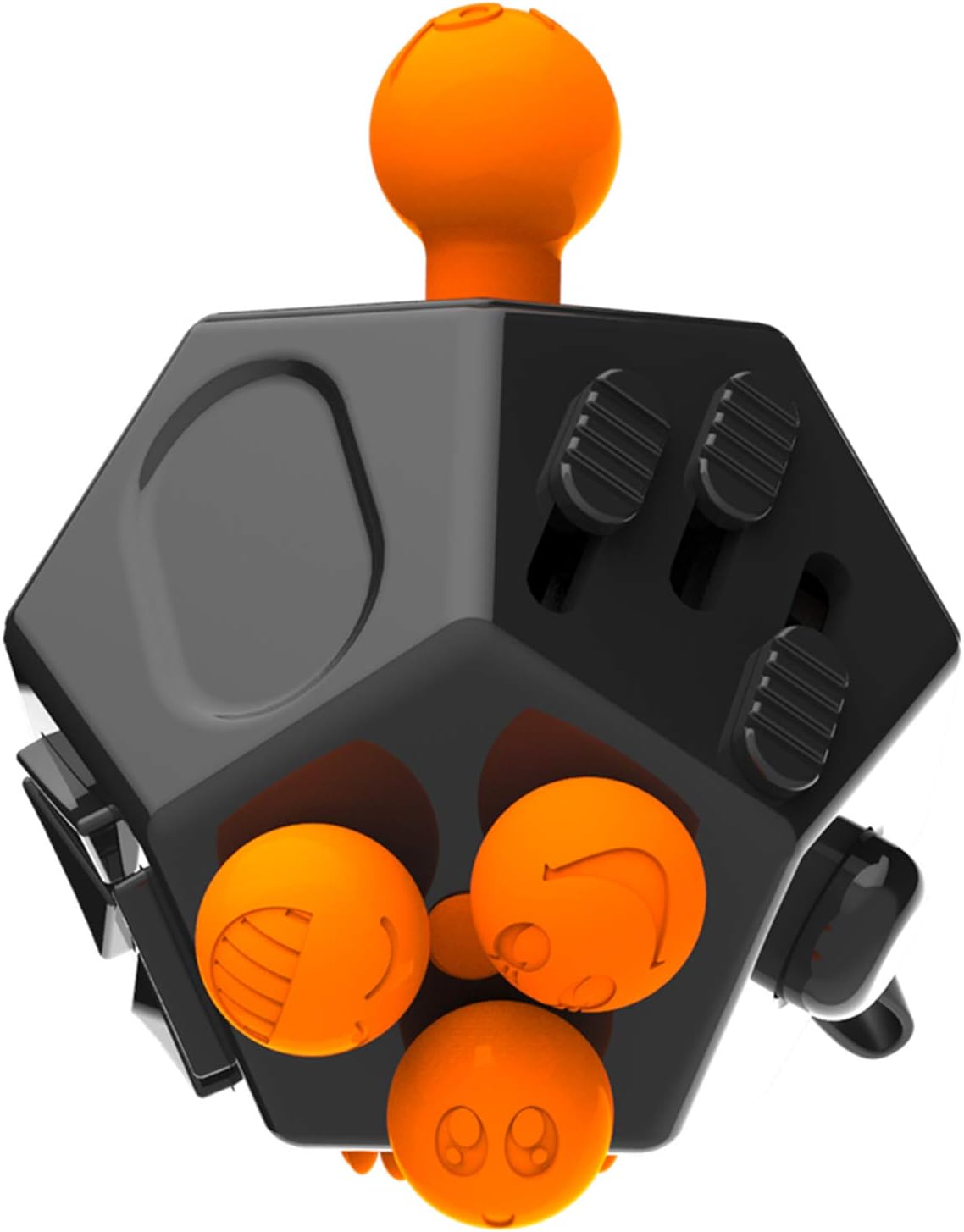 Amazon Com Aisilun 12 Sided Fidget Cube Relieves Stress Anxiety Anti Depression Cube Fidget Dodecagon For Children And Adults With Adhd Add Ocd Autism Teens Black Toys Games