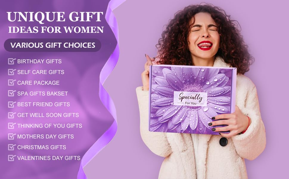 Spa Gifts Baskets for Women Wife Mom,Happy Birthday Gifts for Her Girlfriend Sister Friend,Relaxing Spa Gift,Retirement,Get Well Self Care Package,Thank You,Gifts Box for Her Graduation Anniversary