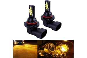 SOCAL-LED LIGHTING 2x HB4 9006 LED Fog Light Bulb for Powersports Advanced 3030 SMD Bright Colorful Daytime Running DRL Lamp, Amber Yellow