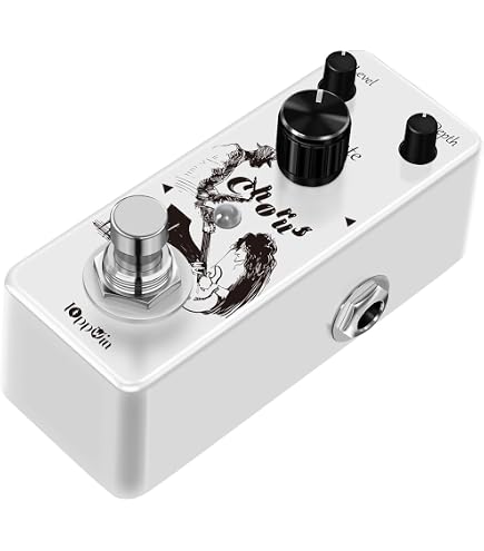 FUZZ Guitar Effect Pedal Stylish Fuzz Guitar Pedal Classic Mini Fuzz White for Electric Bass String Instrument : Musical Instruments