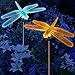 Dragonfly Decor Solar Color Changing Outdoor Holiday Decoration Garden Stake Lights for Christmas Thanksgiving Outdoor Patio Lawn Yard Decorative Fixture (2 Pack)