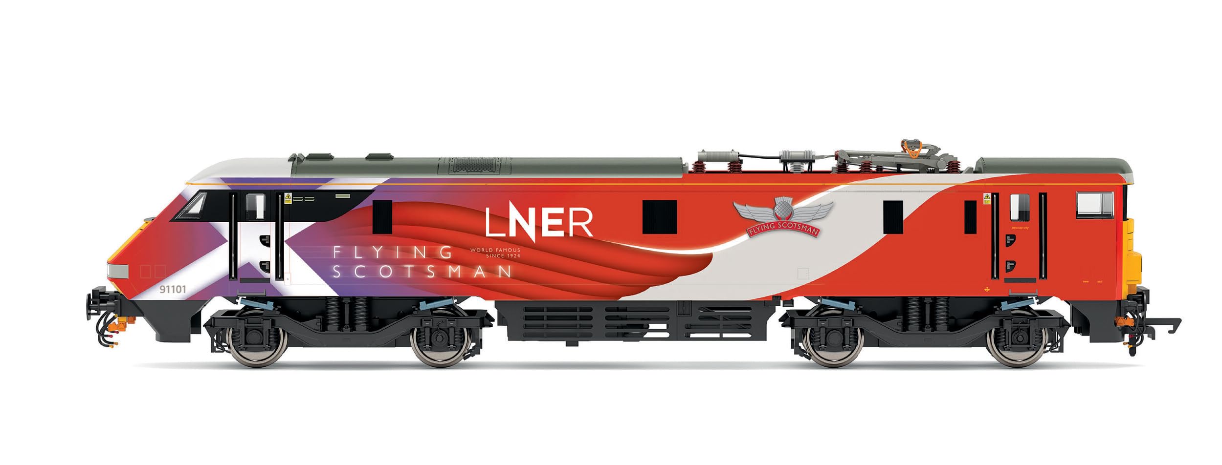 Hornby Electric Train - R30165 LNER, Class 91, Bo-Bo, 91101 'Flying Scotsman' - Era 10 00 Gauge Locomotives for Train Set, Engine Models for Adults - 1:76 Scale Model Gift