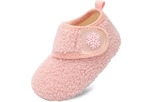 Scurtain Toddler Slippers Winter Boots Kids Slippers Girls Boys Toddler Snow Boots Baby Warm Socks Lightweight House Shoes Non-Slip Ankle Booties Walking Shoes