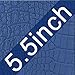 iPhone 8 Plus Case,iPhone 7 Plus Case, WWW [Crocodile Pattern] RFID-Resisting Premium PU Leather Wallet Case Flip Phone Case Cover with Card Slots for iPhone 7 Plus/8 plus  Navy Blue